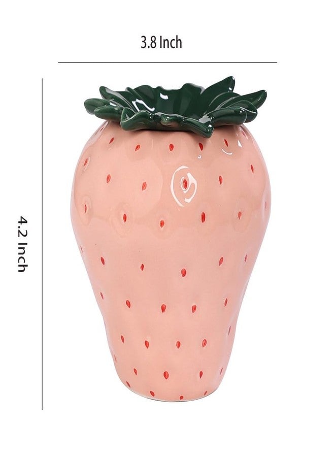 WAIT FLY Strawberry Ceramic Ashtray for Indoor or Outdoor Use, Home Office Decor - Pink - Image 2